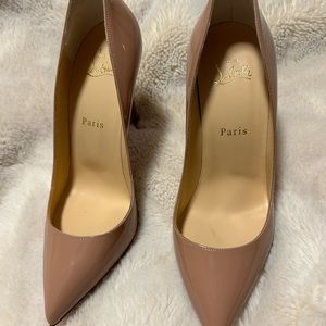 Christian Louboutin - Patent Nude Pumps